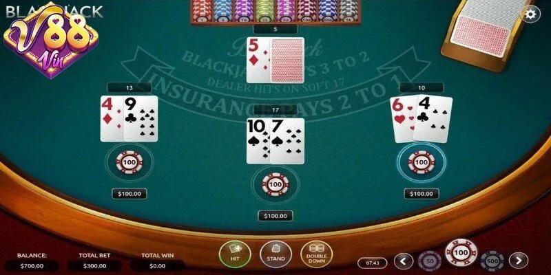 Game Blackjack 88Vin mang lại cơ hội trúng thưởng lớn
